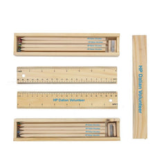 12-Piece Colour Pencil, Sharpener And Ruler Set In Box