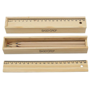 6-Piece Colour Pencil And Ruler Set In Box