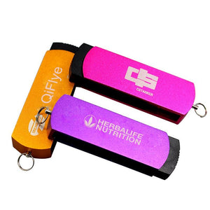 4GB Rotating USB Thumbdrive With Coloured Body