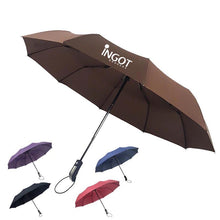 Load image into Gallery viewer, 10 Ribbed Automatic Triple-Folding Umbrella