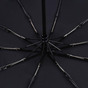 10 Ribbed Automatic Triple-Folding Umbrella