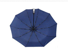 Load image into Gallery viewer, 10 Ribbed Automatic Triple-Folding Umbrella