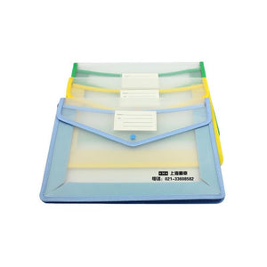 A4 Clear Document Pouch With Coloured Edge