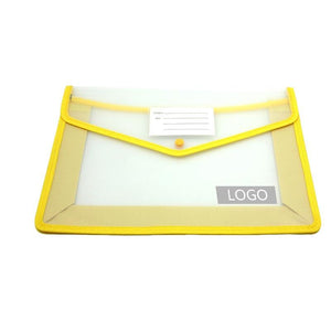 A4 Clear Document Pouch With Coloured Edge