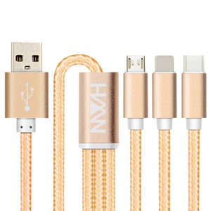 3-In-1 Aluminium Alloy Charging Cable Set