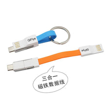 Load image into Gallery viewer, 3-in-1 Magnetic Charging Cable Keychain