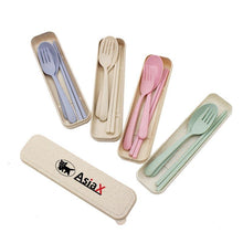 Load image into Gallery viewer, 3-Piece Wheat Fibre Cutlery Set In Case