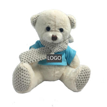 Load image into Gallery viewer, 16cm Teddy Bear Plush Toy With Knitted Scarf