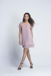 Pastel Lipstick Plisse Formal - Women Dresses - yz-buyer.myshopify.com